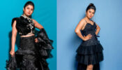 Prajakta Mali’s Spicy Hot Looks In Black Slip Dress With Ruffles, See Pictures