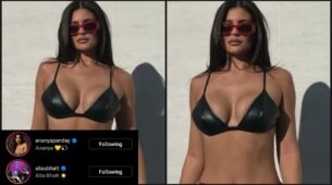 Kylie Jenner looks smoking in latest leather bralette look, Ananya Panday and Alia Bhatt love her style