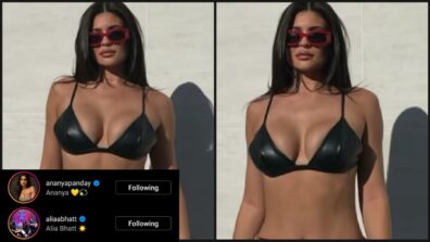 Kylie Jenner looks smoking in latest leather bralette look, Ananya Panday and Alia Bhatt love her style