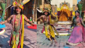 RadhaKrishn Jodi Mallika Singh & Sumedh Mudgalkar play Holi at shooting set, fans love the chemistry