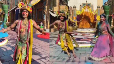 RadhaKrishn Jodi Mallika Singh & Sumedh Mudgalkar play Holi at shooting set, fans love the chemistry