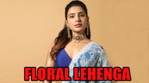 Samantha Akkineni Looks Gorgeous In Blue Floral Printed Lehenga With Navy Blue Choli, See Here