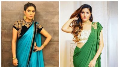 Sapna Choudhary Looked Too Hot To Handle In Stylish Designer Saree