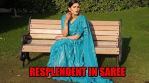 Sapna Choudhary looks resplendent in shiny ruffle saree, checkout pictures