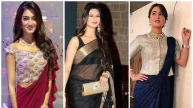 Saree Lovers! Erica Fernandes, Divyanka Tripathi And Hina Khan’s Awesome Saree Blouse Designs