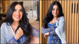 See How Gorgeous Sara Gurpal Looks In Blue Embellished Salwar, Fans Are Totally In Love