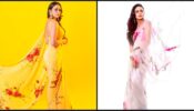 See How Pretty Amruta Khanvilkar Poses In Her Simple Printed Sarees