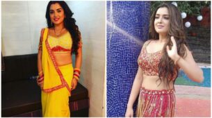 Amrapali Dubey’s Hot Navel Show Look