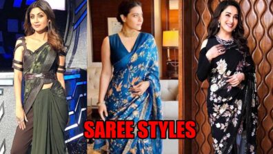 How To Style A Saree In 3 Different Ways? Take A Cues From Shilpa Shetty, Kajol And Madhuri Dixit