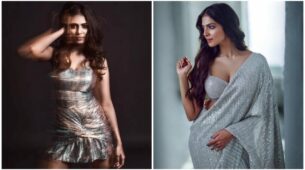 Shining Baby!! Malavika Mohanan Looks Sparkling Hot In Silver Sequin Outfit
