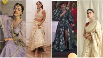 Shrenu Parikh, Surbhi Chandna, Rubina Dilaik, and Mouni Roy’s wardrobe can definitely style your wedding and festive outfits