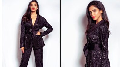 Shriya Pilgaonkar Looks Stupendously Gorgeous In Black Sequin Pantsuit, Have A Look