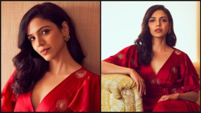 Shriya Pilgaonkar Raises The Bar Of Fashion Through Her Vibrant Looks In Red Dress With Ruffled Sleeves