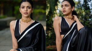Shriya Pilgaonkar’s Hotness In Black Saree With White Outline, See Photos