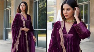 Sonam Bajwa In Simple And Pretty Gorgeous Purple Velvet Suit, Have A Look