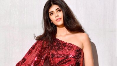 Sparkling Looks Of Sanjana Sanghi In Red sequin outfit, Have A Look