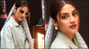 Speechless!! Nusrat Jahan Stunning Looks In Pastel Shirt With Glasses And Pretty Earrings