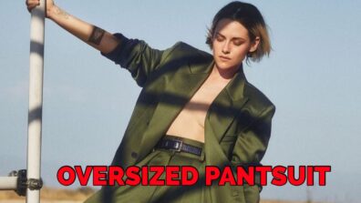 Stunning Kristen Stewart Made Stunning Fashion Statement In Her Oversized Green Pantsuit