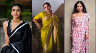 Stylish Saree Draping Cues From Stunning Diva Shriya Pilgaonkar