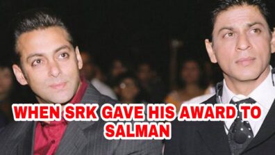 Super Rare Video: When Shah Rukh Khan Gave His Award To Salman Khan In Public