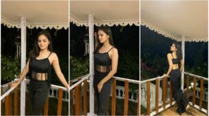 Taarak Mehta Ka Ooltah Chashmah fame Palak Sindhwani looks freaking hot in black fringes crop with black pants