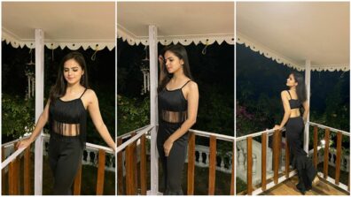Taarak Mehta Ka Ooltah Chashmah fame Palak Sindhwani looks freaking hot in black fringes crop with black pants