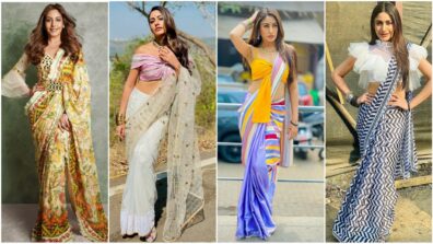 Take inspiration from Surbhi Chandna for stylish saree drape looks