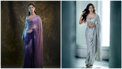 Tamannaah Bhatia In Purple Sequin Vs Malavika Mohanan In Silver Sequin: Which Chic Saree Look Would You Go For?