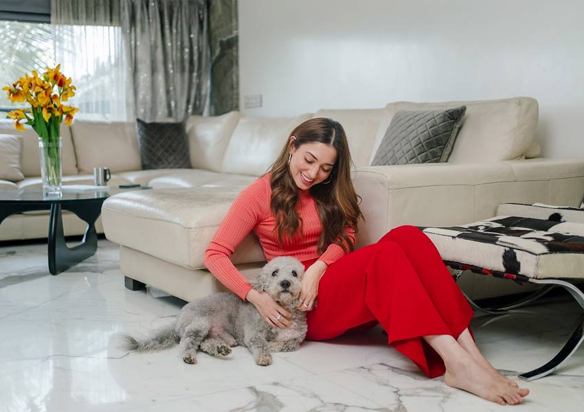 Tamannaah Bhatia Rocks The High-Waist Red Formal Pants With Pink Rib Knit Crop Top: See Pictures Here - 1