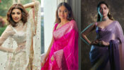 Tamannaah Bhatia Vs Keerthy Suresh Vs Kajal Aggarwal: Which actress looks most fashionable in embellished designer shimmery saree look?
