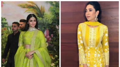 Throwback !! Karisma Kapoor And Alia Bhatt Gorgeous Looks In Neon Outfits By Manish Malhotra