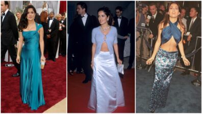 Throwback pictures! Salma Hayek’s stunning looks in a blue outfit