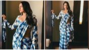 Throwback: When Sonakshi Sinha Teamed With Plaid And Floral Print Blue Saree, Looked Gorgeous