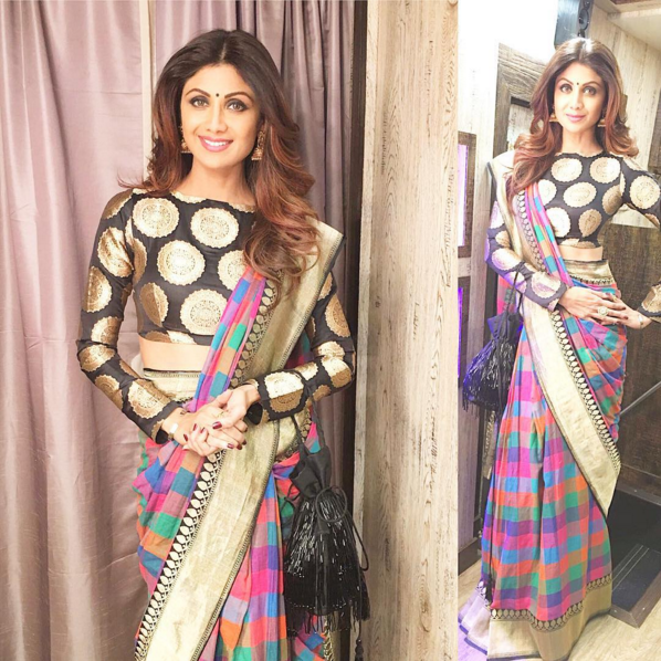 Want To Style Your Saree Blouses? Upgrade Your Fashion Level By Taking Cues From Shilpa Shetty’s Blouse Styles - 3