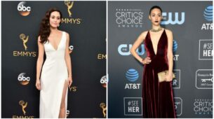 Times When Emmy Rossum Super Gorgeously Carried The Plunging Dresses