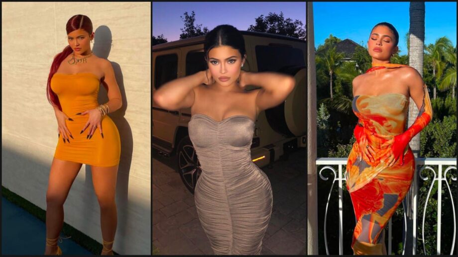 3 Elegant Strapless Dresses By Kylie Jenner: Which Would You Opt For Your Evening Celebration? 369486