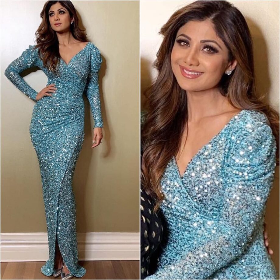 3 Looks In Blue: Which Outfit Of Shilpa Shetty Won Your Eyes? Vote Now - 0