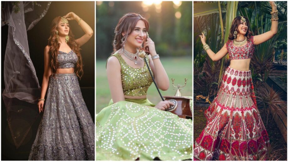 3 mesmerizing looks of beauty Mahira Sharma in lehenga 366748