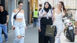 7 Times When Bella Hadid Looked Striking In Distressed Jeans In Street Style Looks