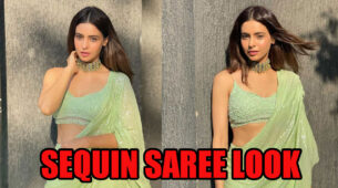 Aamna Sharif Looks Sparkling In Mint Sequin Saree With Embellished Blouse, Pictures Here