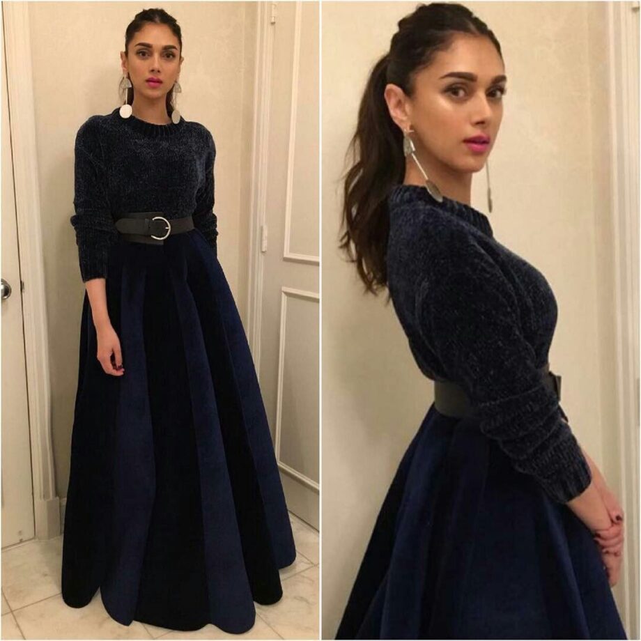 Aditi Rao Hydari Knows How To Spice Up In All Black Outfit, Here Are Her Gorgeous Looks - 3