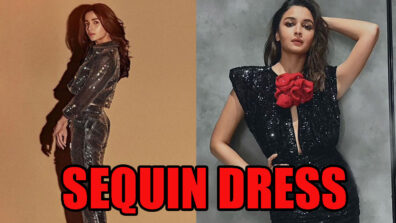 Alia Bhatt in sequin pantsuit vs in sequin mini dress: In which look did she shine the most?