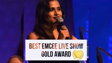 Angela Rebello bags The Best Emcee Live Show Gold Award At The BW Applause Experiential Marketing Summit & Awards