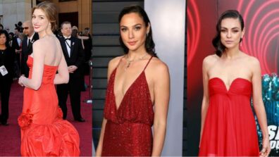 Anne Hathaway Vs Gal Gadot Vs Mila Kunis: Whom Do You Find The Most Ravishing In Red Looks?