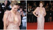 The time when Elizabeth Olsen Sparkled In Blush Pink Outfit At Cannes 2017