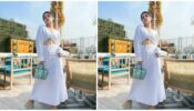 Avneet Kaur looks amazing in a blue and white co-ord set