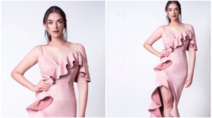 Blush Pink Ruffled Slip Gown Of Aditi Rao Hydari Is What You Can Add To Spin Up Your Party Night