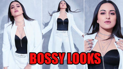 Boss Babe: Sonakshi Sinha In White Long Jacket And Pants With Black Inner, Have A Look