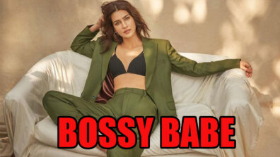 Bossy Babe: Kriti Sanon Rocks The Green Pant Coat Look