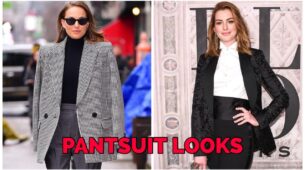 Bossy lady looks of Anne Hathaway to Natalie Portman in the pantsuit